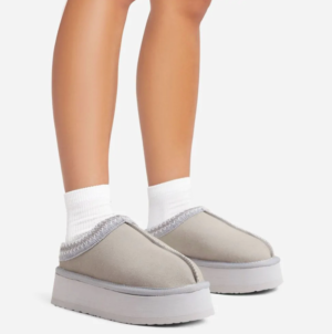 grey slippers and white socks