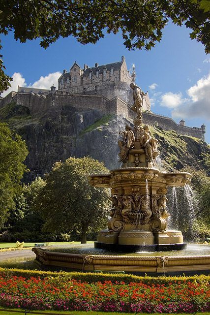 Regal Edinburgh Castle sits high upon a hill 