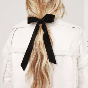 black hair bow